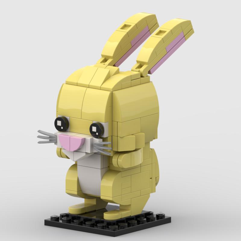 Нетоксичные Moc Пасхальный День Кролик Животные Креативный Кролик Цыпленок Яйца Модель Строительные Блоки Детские Игрушки Для Детей Детские Подарки