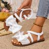 Fashion Women Anti-slip Trend Sandals 2025 New Summer Lightweight Sandals Fashion Beach Casual Slippers Outdoor Bow Tie Home Flat Shoes