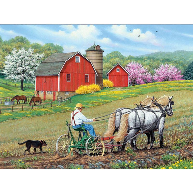 Полный Алмазная вышивка Дом Ремесло Комплект 5D DIY Алмазная картина Пейзаж Вышивка крестом Ферма Украшение дома