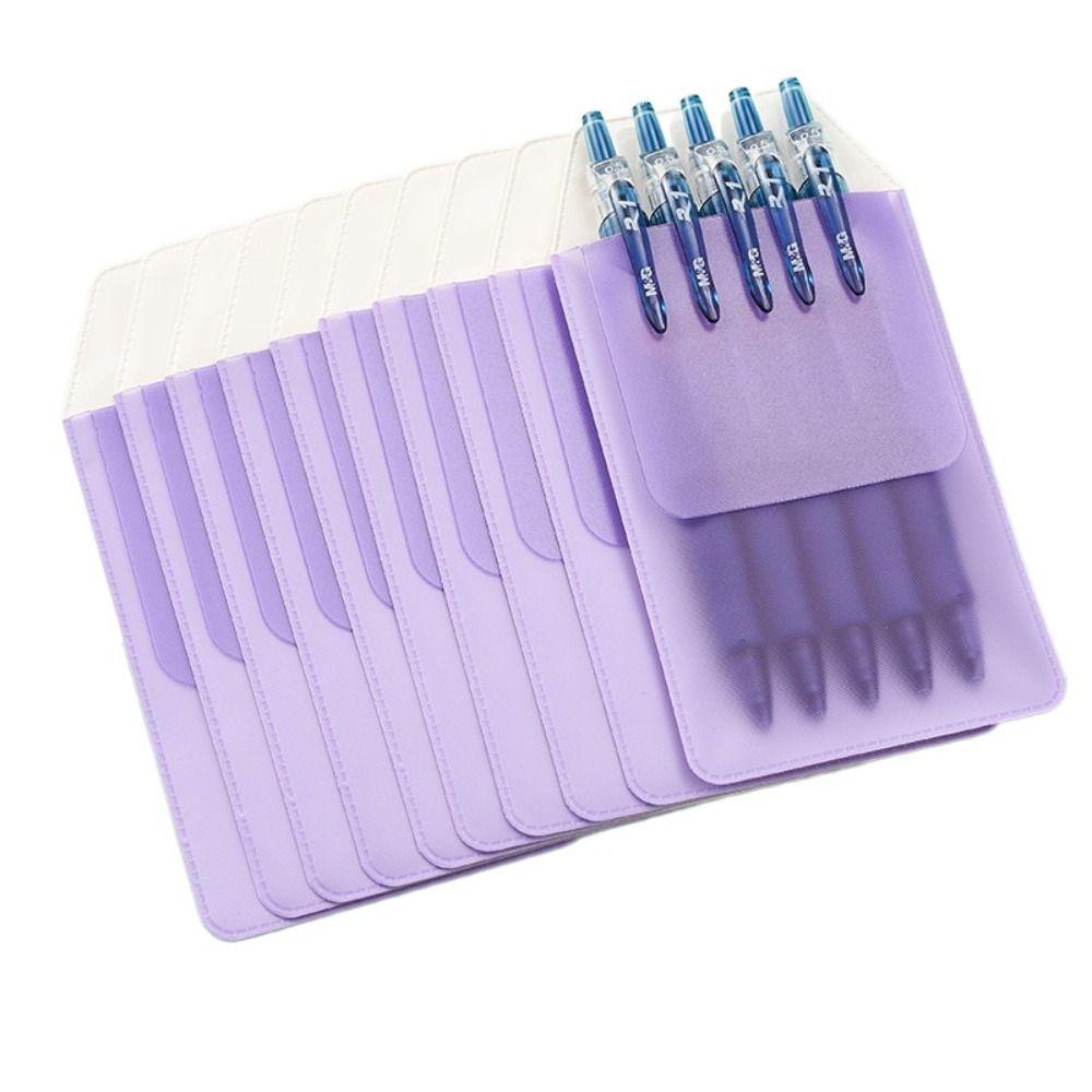 10Pcs/set Multi-color Nurse Pen Pocket Leak-Proof Pen Insert Pouch PVC Pencil Case Office