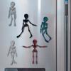 Poseable Skeleton Fridge Magnet 3D Printed Articulated Full Body Skeleton with Movable