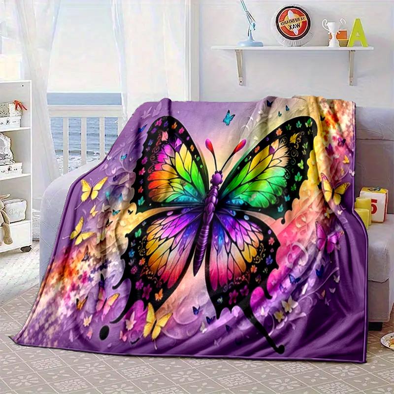Electric Butterfly Dance Blanket Flannel Blanket Throw Blanket Sofa Cover Blanket Soft Premium Blanket Picnic Blanket Tv Blanket Gifts