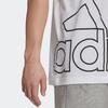 Adidas Футболка унисекс с коротким рукавом и принтом большого логотипа, повседневная, спортивная, белая H60664