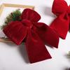 Velvet Burgundy Christmas Bow Ornament for Tree or Wedding Decor