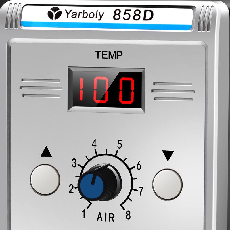Цифровая паяльная станция с горячим воздухом 858D, с регулировкой температуры, 110 В/220 В, идеально подходит для ремонта SMD-компонентов и мобильных телефонов.