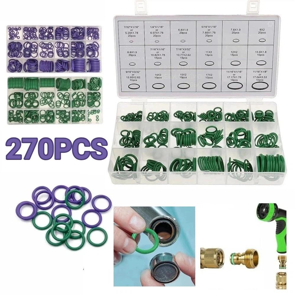 270Pcs Heat-resistant O-Ring Seals Assortment Kit Refrigerant System