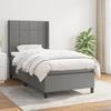 VidaXL Divan Bed with Mattress Dark Grey 100x200cm Fabric - Model 3131410
