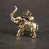Handicrafts Lucky Elephant Statue Solid Copper Animal Sculpture Brass Elephant Miniatures  Tea Pet
