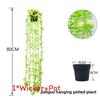 Faux Hanging Vine Plant With Green Leaves For Balcony And Party Decoration