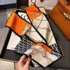 Silk scarf women's high-end sense, thin in winter, versatile in winter, suit, thin and narrow neck protection, scarf, new long and small scarf.