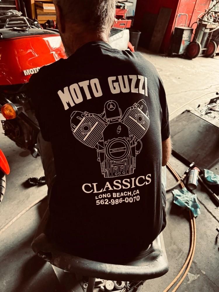 Хлопковая унисекс футболка Moto Guzzi Classics Полный размер S3XL Унисекс футболка