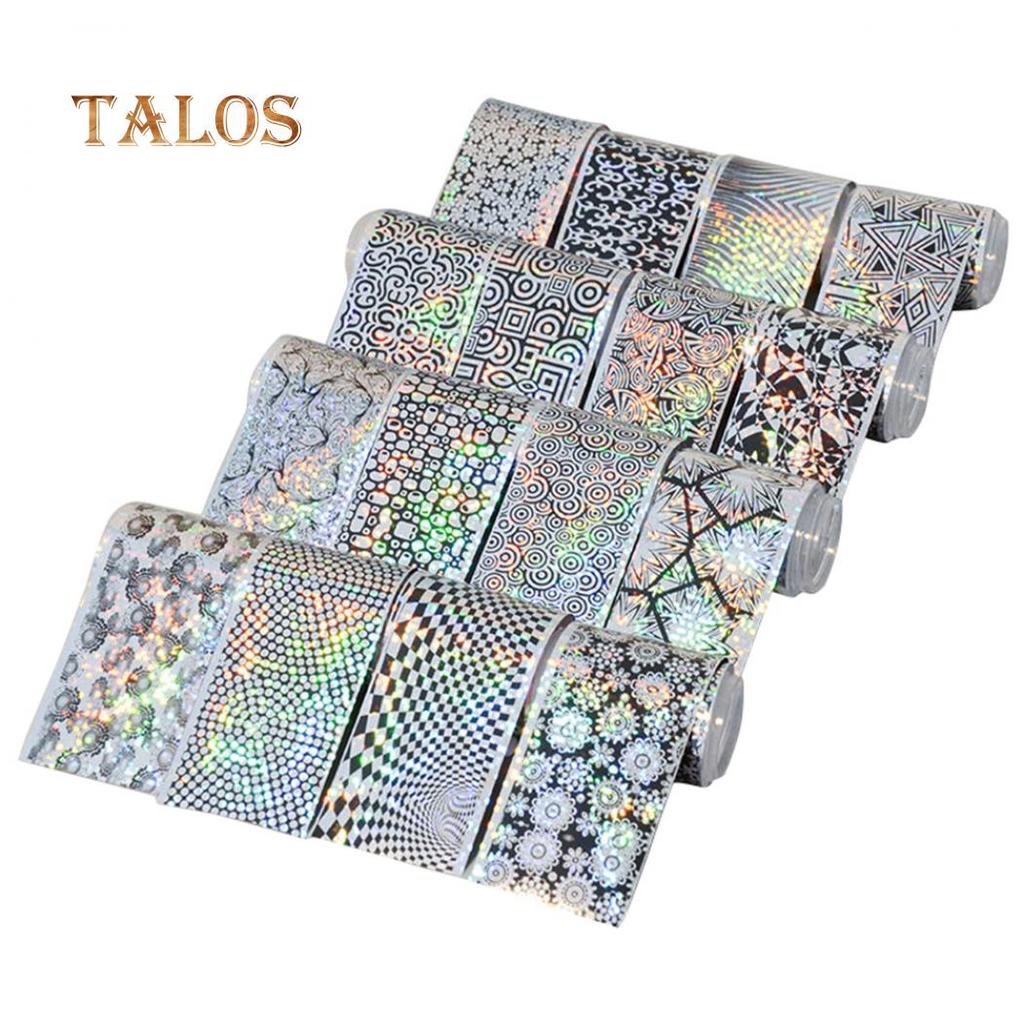 16Pcs/Set DIY Nail Art Transfer Sticker Decal Laser Starry Sky Foil Manicure Tool