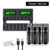 1.5V AA AAA Li-ion Rechargeable Battery Charger +1.5V Li-ion AA Rechargeable Battery 3400mWh AA Lithium-ion Battery 1.5V AA Battery With Battery Case