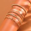 6 Bohemian Minimalist Handmade Metal Chain Women's Set Multi-layer Chain Minimalist Bracelet