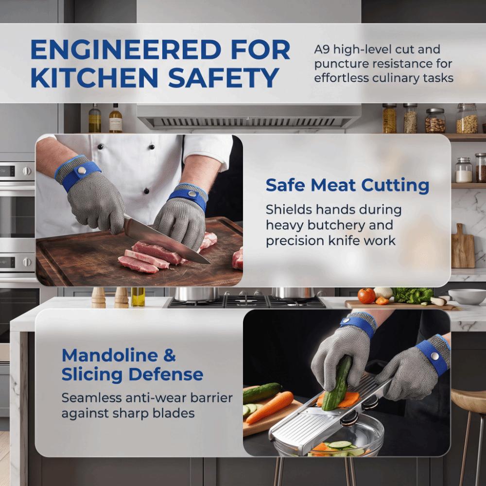 316 Stainless Steel Anti-Cut Gloves Anti‑Cutting Gloves for Kitchen Cooking