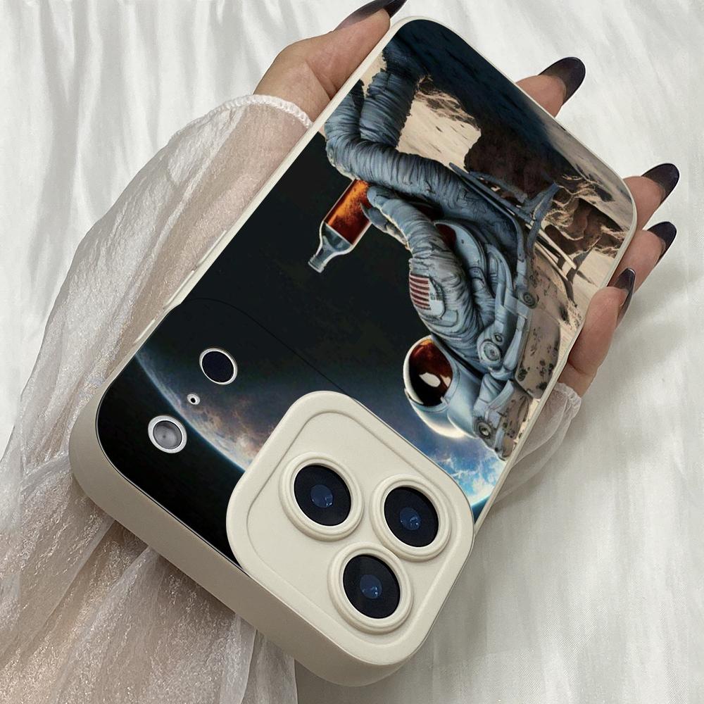 M278 Astronaut design Angel Eyes Soft Phone Cases for iPhone Samsung Galaxy Xiaomi Rdemi Huawei Honor Infinix Realme OPPO Vivo All Model TPU Case