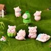 Mini Cute Piggy Statue Animal Model Moss Micro Landscape Home Decor Miniature