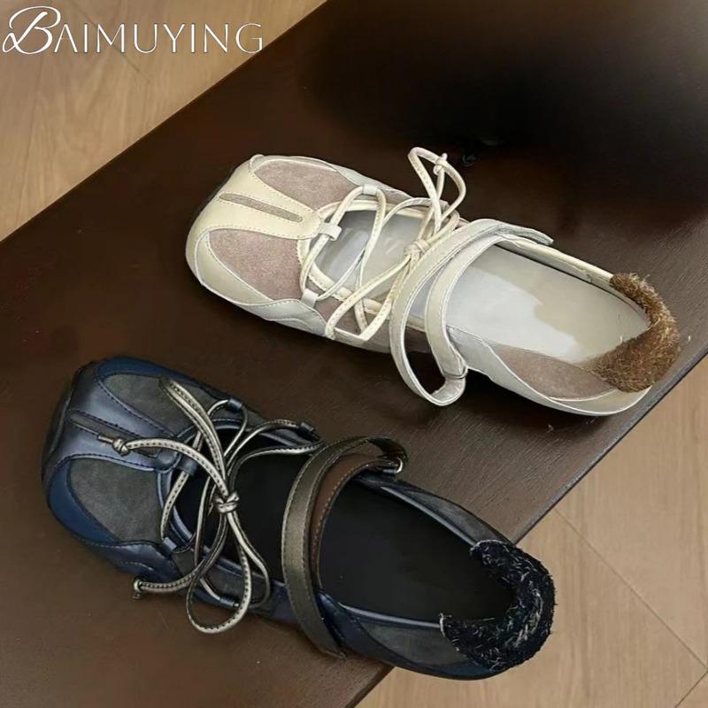 Square Toe Marie Janes Shoes Women Flat Sandals Ballet 2025 Trend Summer Sport Casual Sneaker Shoes Shallow Loafers Zapatillas