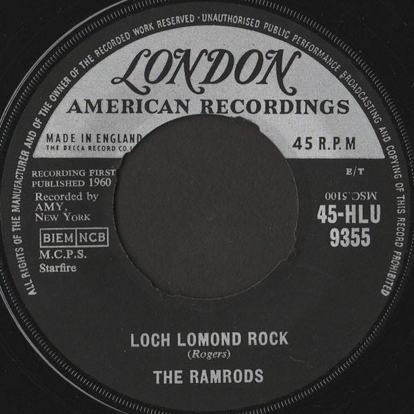 7-дюймовая пластинка RAMRODS - Loch Lomond Rock / Take Me Back To 45HLU9355 London Records, 1961 UK Rock Б/у