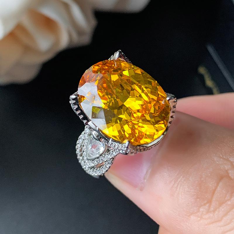 Осенне-зимние ювелирные изделия Кольцо Модное пригородное огранка «Птичье гнездо» Фиолетовый литий-хуэйский розовый бриллиант Желтый бриллиант Винтаж Универсальный женский модный