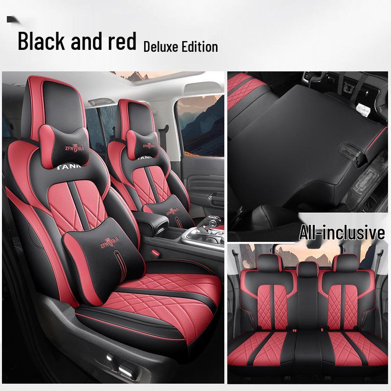 Новая модель Полностью кожаная подушка на сиденье автомобиля для Tank 300 - Универсальная посадка для пятиместного автомобиля, Все сезоны