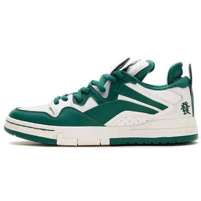 Кроссовки женские Li Ning We Wo Pro из синтетической кожи, прочные, дышащие, низкие, зеленые, белые AECS002-2
