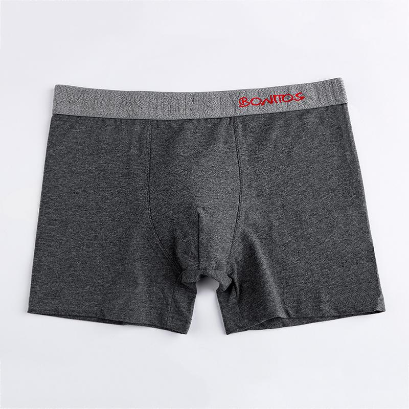 BONITOS 4 шт. боксеры, однотонные сексуальные мужские трусы, хлопковые мужские трусы