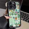 Чехол для телефона iPhone 17 Air 16E 15 16 Pro Max с рисунком кактуса 14 Plus 13 12 Mini Мягкий силиконовый чехол Fundas