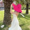 UV Anti DIY Moldable Wide Brim Hat Bowknot Women Sun Hat Simple Plastic Bucket Hat  Famale