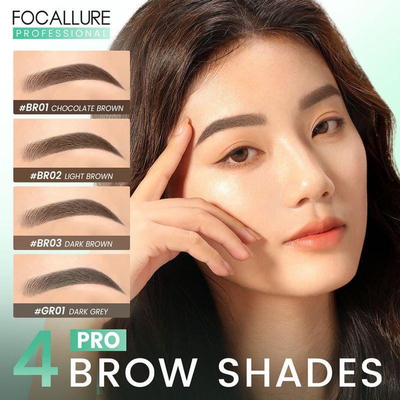 FOCALLURE - Карандаш для бровей 2 в 1 - 4 цвета