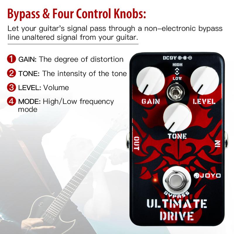 JOYO JF-02 ULTIMATE DRIVE Create Quality Tube Amplifier Sound Effects Bordering-on-Distortion Overdrive Guitar Pedal