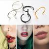 Medical Titanium Steel Fake Piercing Body Clip Hoop 1PC Body  Jewelry Nose Ring Lips Rings Clip On Mouth Ring  Accessory