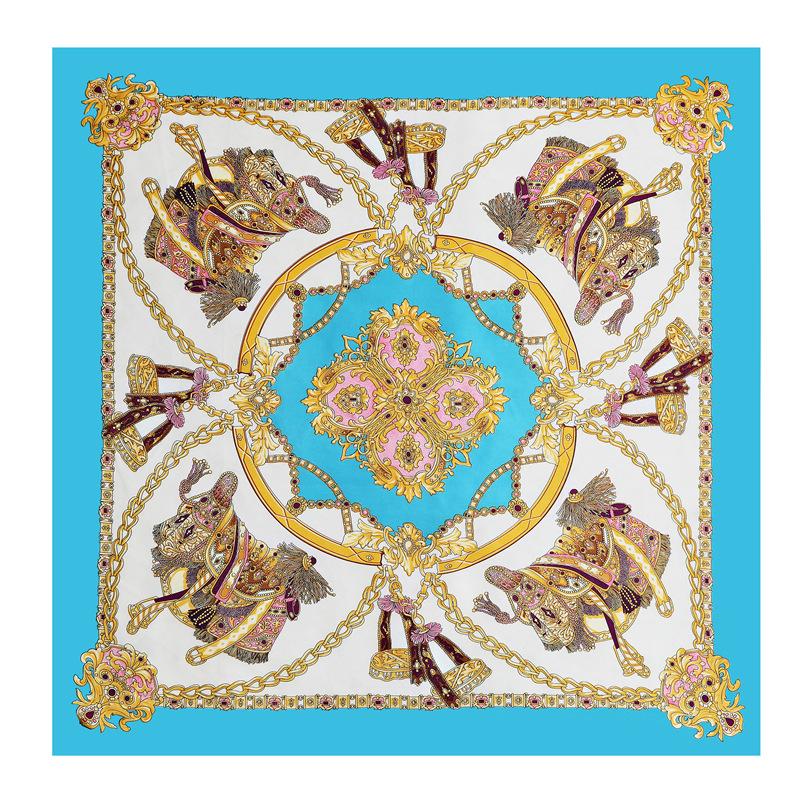 90 * 90cm New Silk Scarf Women'S Spring And Summer Decorative Scarf Sunscreen Travel Shawl Autumn And Winter Scarf Thin Edition