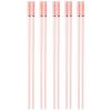 5 Pairs Food Chopsticks Heat Resistant Lightweight Pink Cherry Blossom Chopsticks for Home