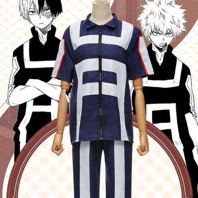 Моя геройская академия Boku No Hero косплей костюм школьная форма костюм футболка брюки Izuku Midoriya Todoroki Shouto