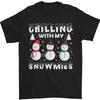 Рождественские чиллоны с My Snowmies мужская футболка 100% хлопок