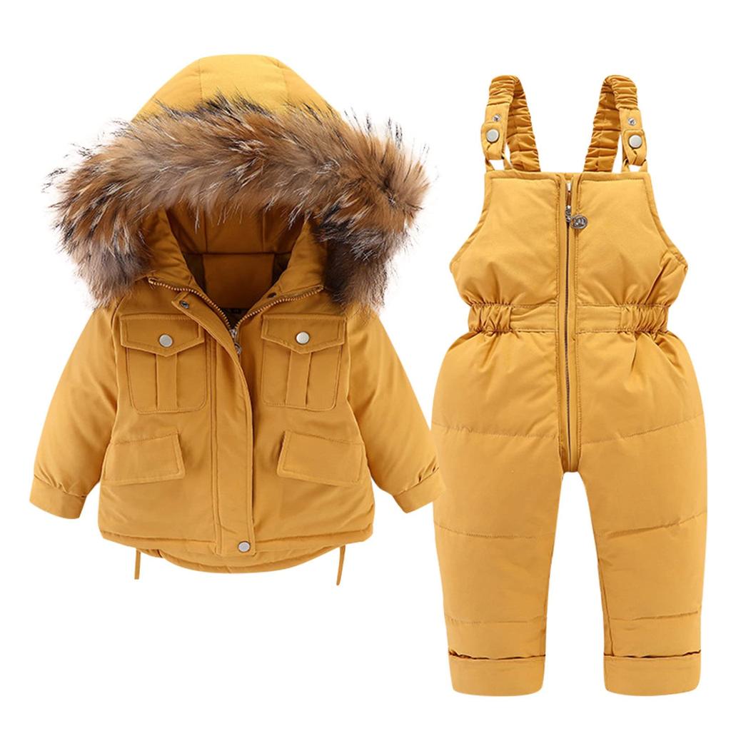 2024 Winter Down Jacket for Girl Clothes Kids Overalls Snowsuit Baby Boy Over Coat Toddler New Year Clothing Set