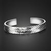 Ancient 100 %925 Sterling Silver Fashion Punk Leaves Bracelet For Women Diy Bangles Charms Men Pulseira Couples Jewelry Gifts