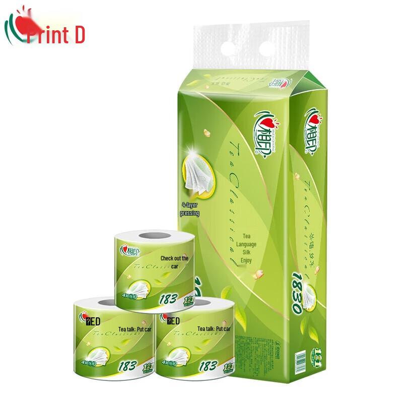 Xinxiangyin Tea Language Classic 4-Ply Household Toilet Paper