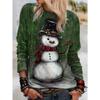 Women's Sweatshirt Designer Round Neck Long Sleeve Fashion Casual Christmas Gradient Snowman Gradient Pattern Print Tops
