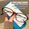 Retro Small Oval Reading Glasses Women Brand Design Anti Blue Light Presbyopia Glasses With Plus Diopters Diopter 0 To +4.0