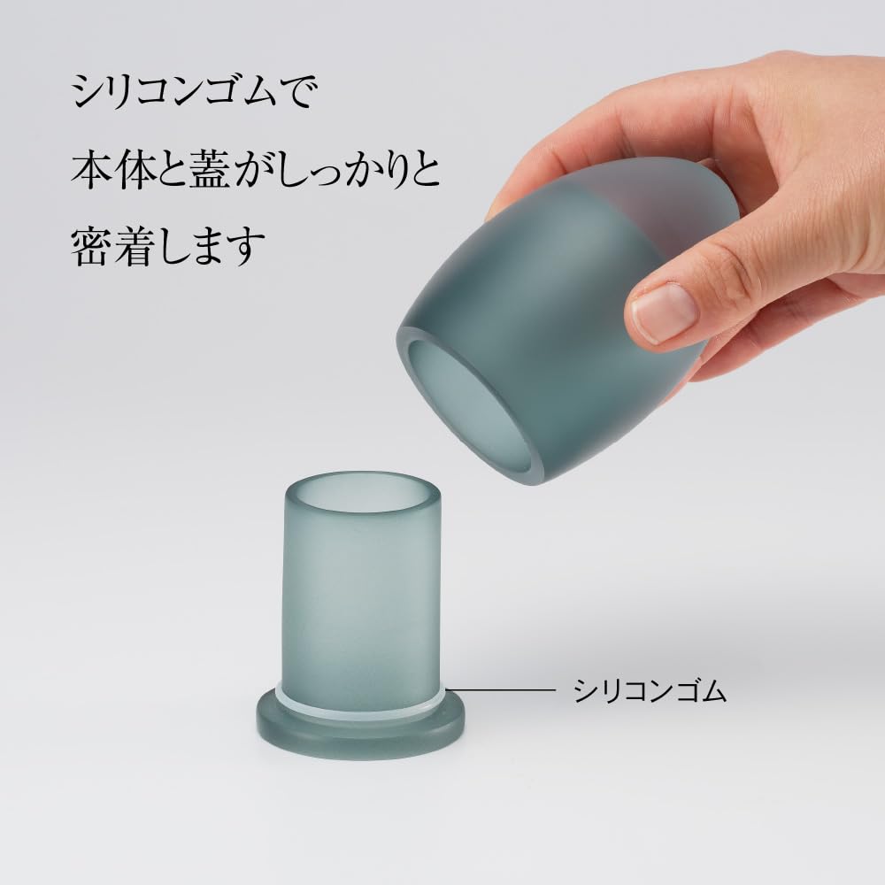 Miniature Shizune Urn, Ink Blue, 5.7cm Diameter X 8.6cm Height, by Takita Shoten Buddhist Altar Shop. Includes a Certificate of Authenticity.