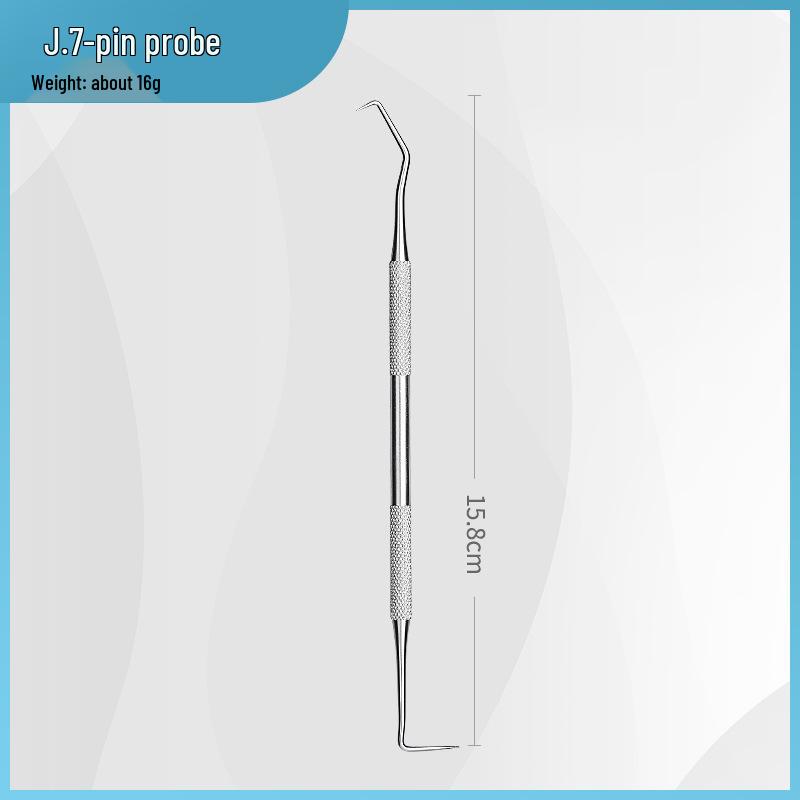 Набор стоматологических инструментов: Двусторонний зонд из нержавеющей стали, ротовое зеркало и набор для чистки зубов