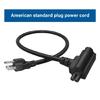Y-образный удлинитель-разветвитель 14AWG, 3-контактный NEMA 5 15P на 5 15R и кабель питания C7 для электроники и бытовой техники