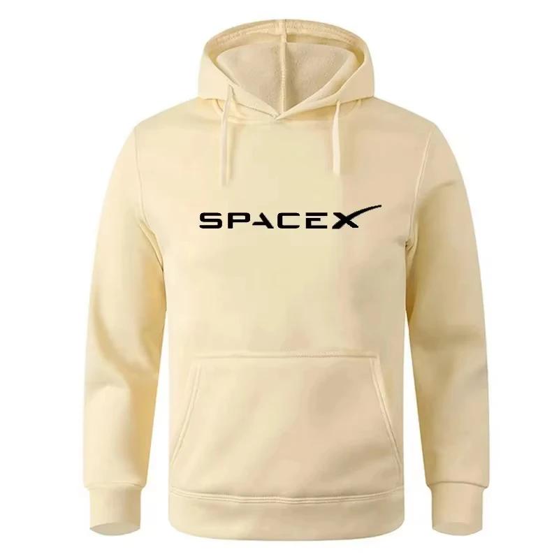 Худи SpaceX Space Travel для мужчин и женщин с принтом, свободного кроя, в стиле хип-хоп, коллекция весна-осень 2025.