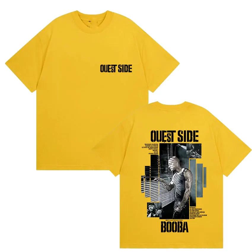 Custom Shirt Rapper BOOBA OUEST SIDE Tour 2025 Graphic T Shirt Unisexs Hip Hop Retro Style Short Sleeve Tshirts 100 Cotton Tshi