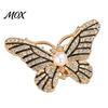 Lightweight Butterfly Brooch Faux Pearl Rhinestone Brooch, Women Girls Alloy Lapel Butterflies Pin, Sweater Cardigan Coat Clothing Accessories,