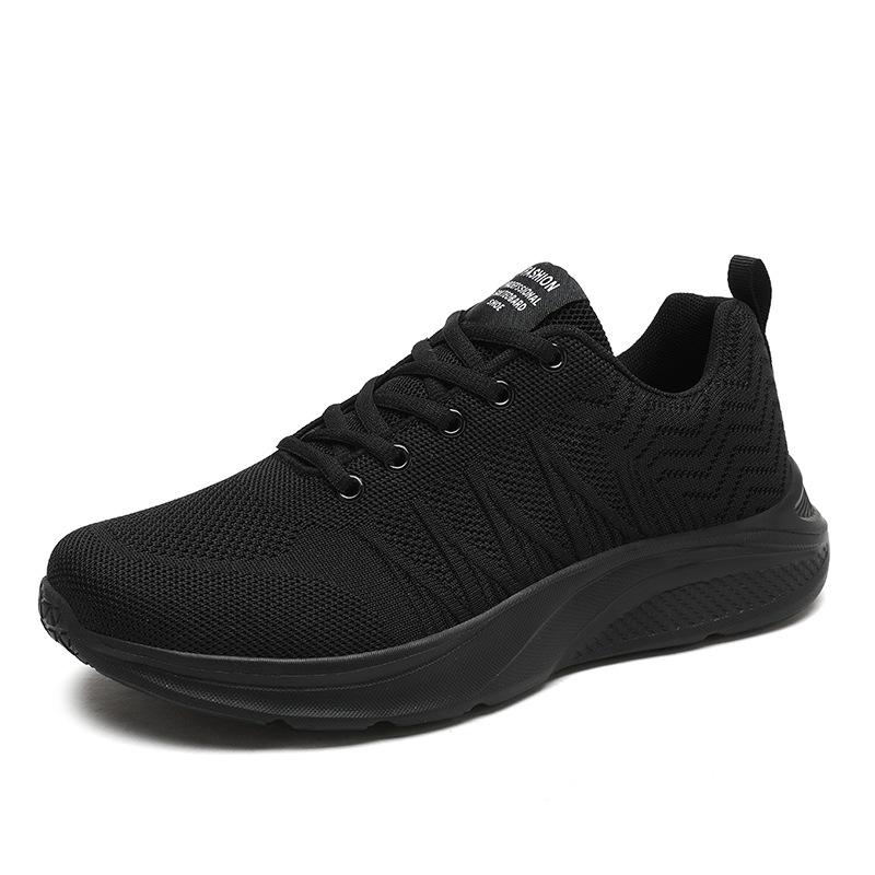 Popular Men's New Breathable Fly-woven Mesh Sports Shoes Soft Sole Light Running Casual Men's Shoes Tide