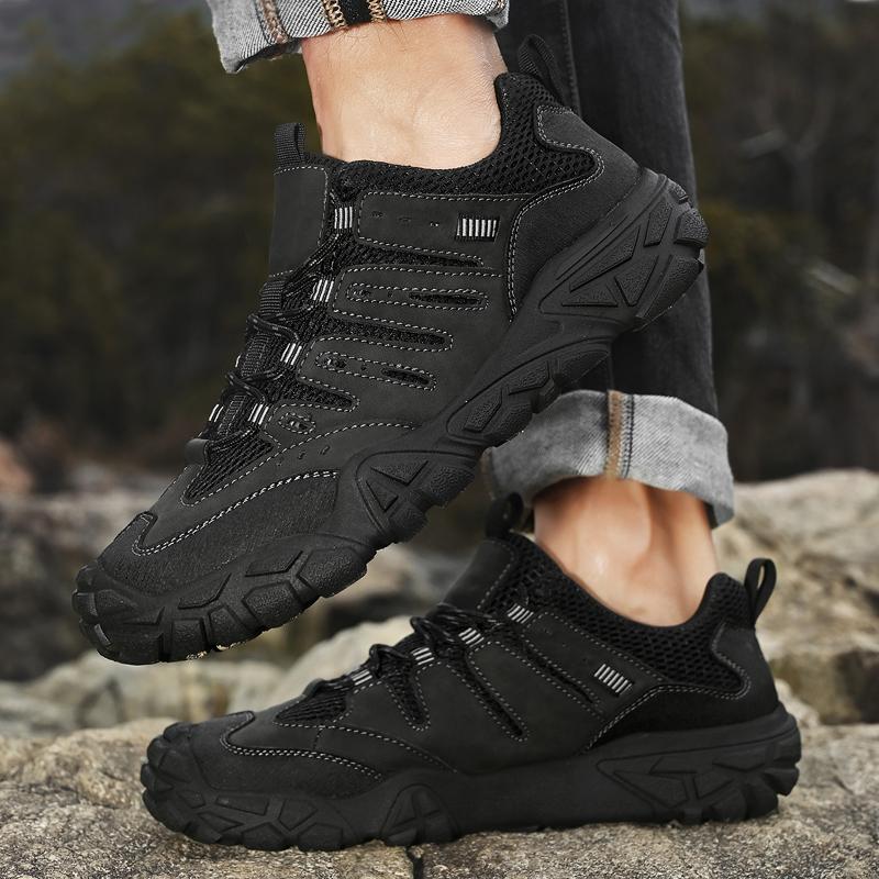 Модные мужские горные туристические сандалии 2025 Новые мужские уличные походные туфли Прочные Водонепроницаемые Треккинговые Повседневные Кроссовки Мужские Нескользящие Балетки