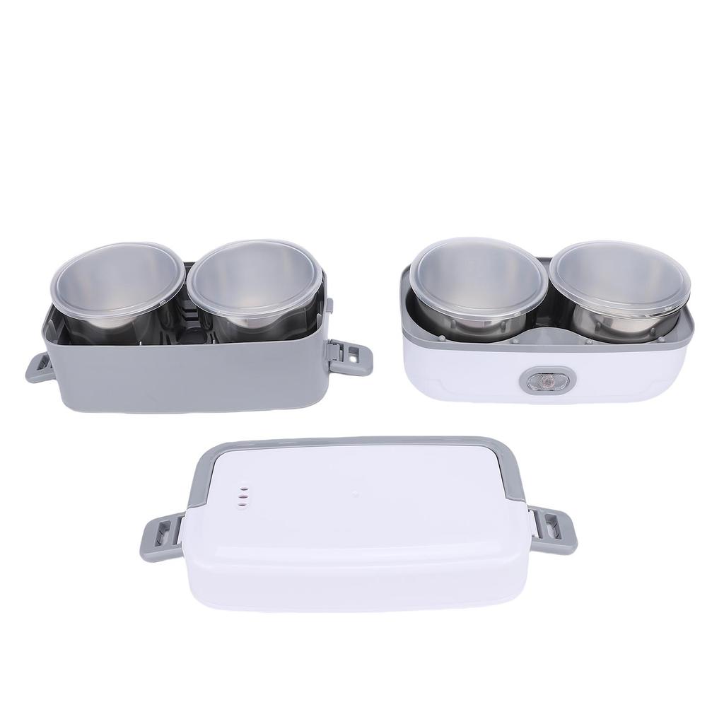 250W Electric Lunch Box with 4 Stainless Steel Food Container Multifunctional Insulated Plug in Heated Lunch Box for